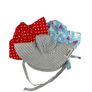 Sailboat Lobster Print Bonnet Floppy Hat NWOTs